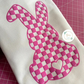 Checkered Bunny - Puff Print
