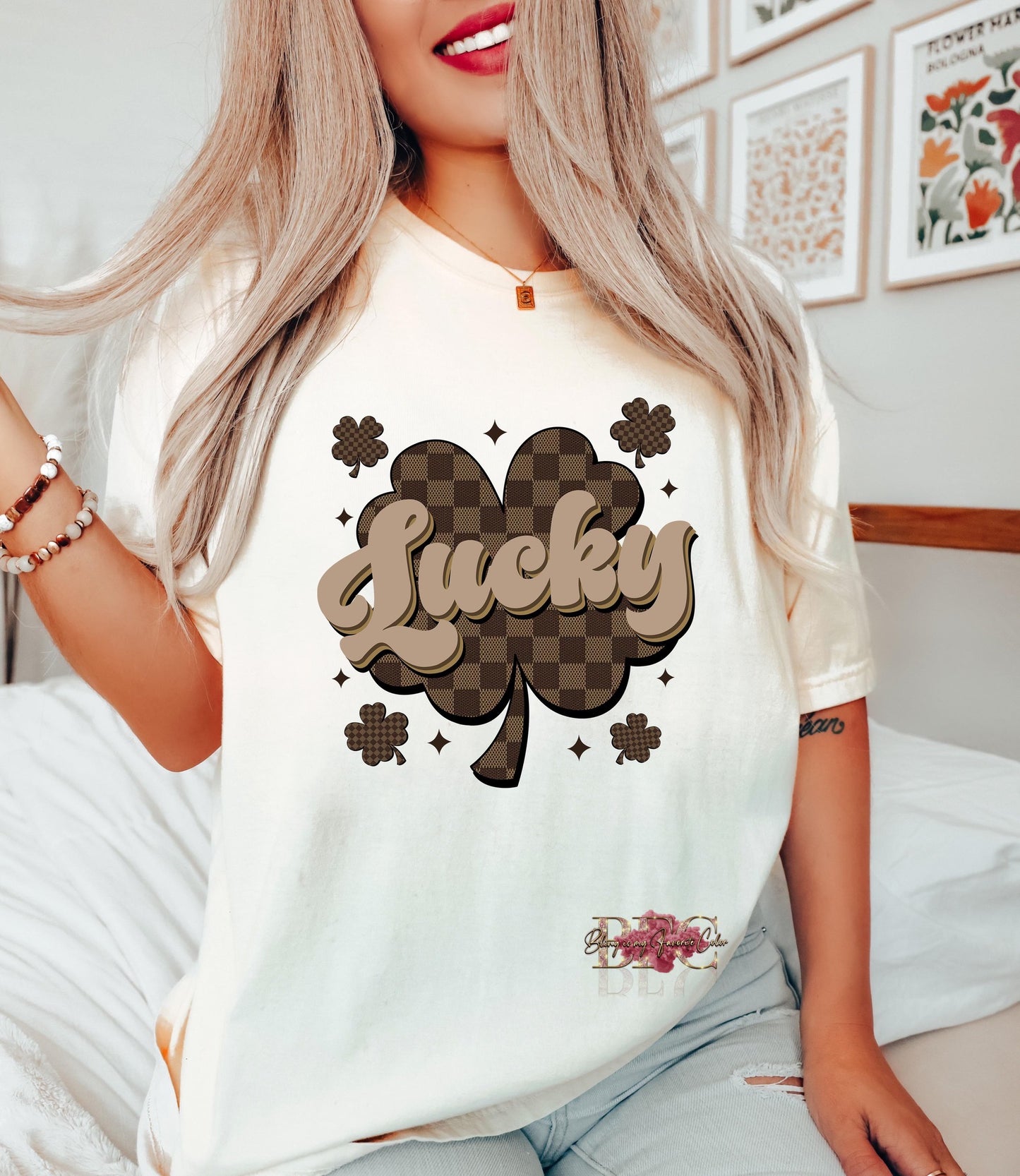 Lucky Checkered Clover