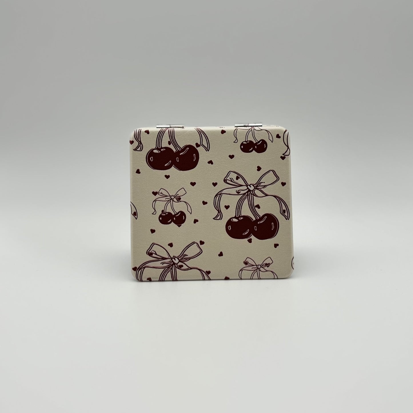 Compact Mirror - Cherry & Hearts