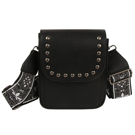 Studded Mini Crossbody Bag Guitar Strap