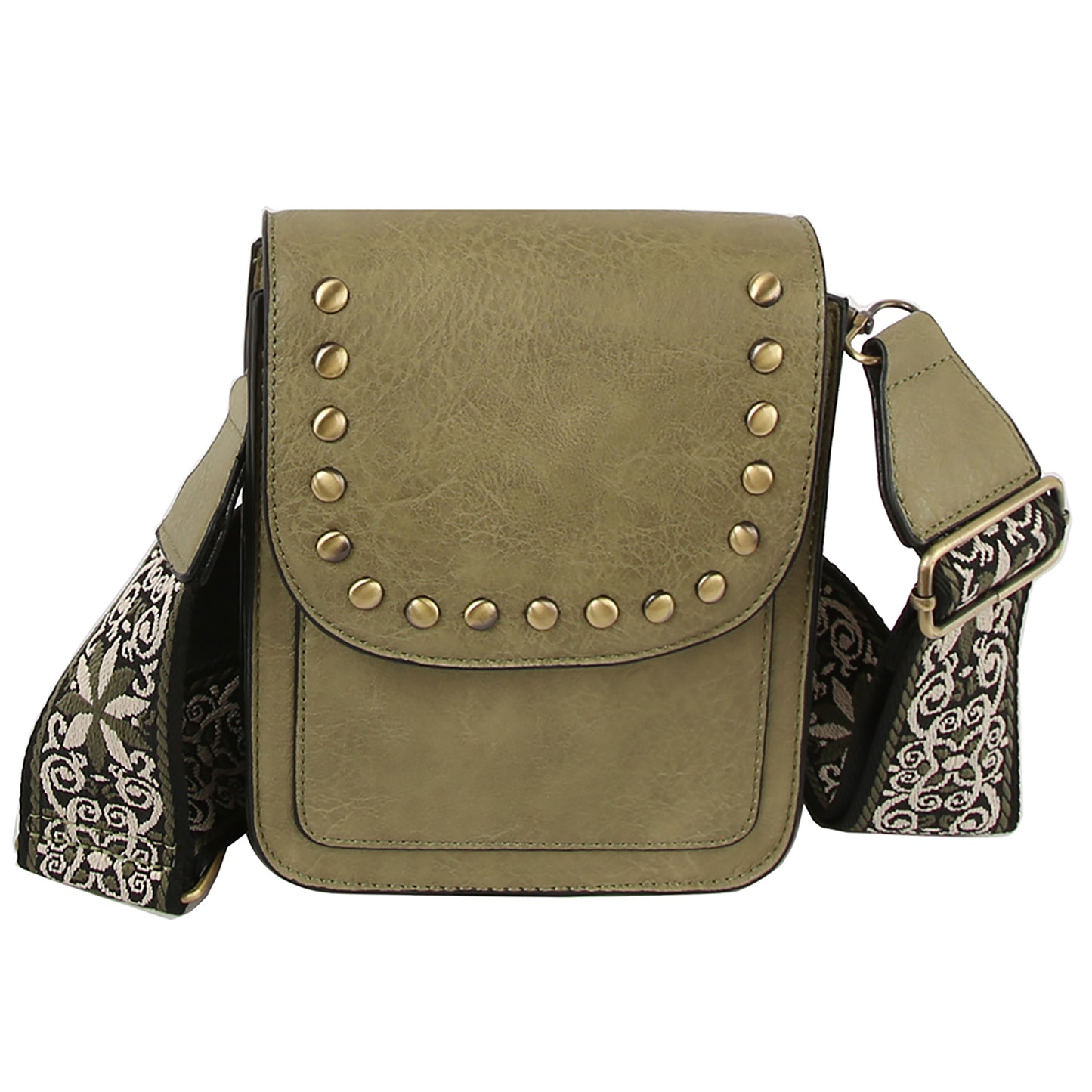 Studded Mini Crossbody Bag Guitar Strap