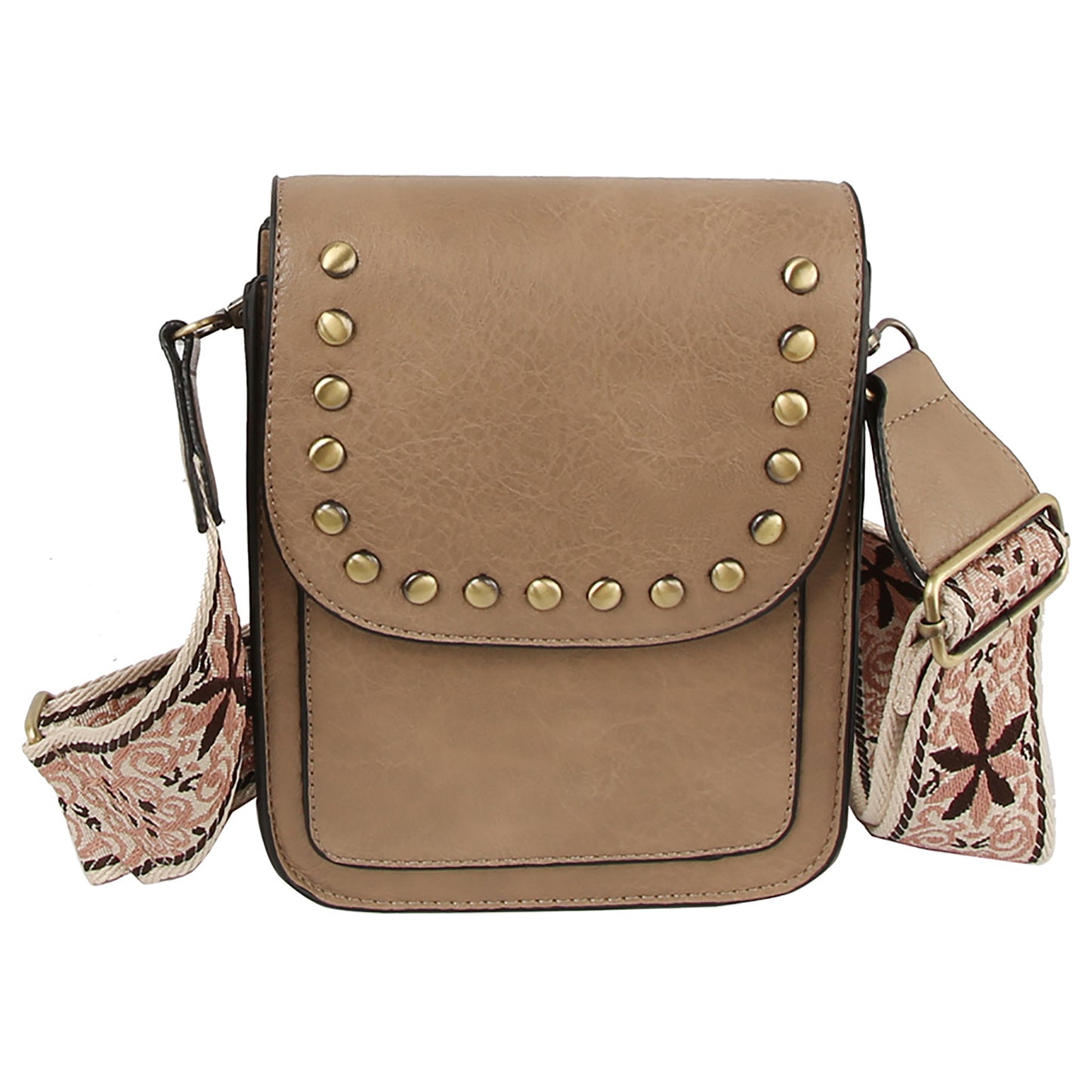 Studded Mini Crossbody Bag Guitar Strap