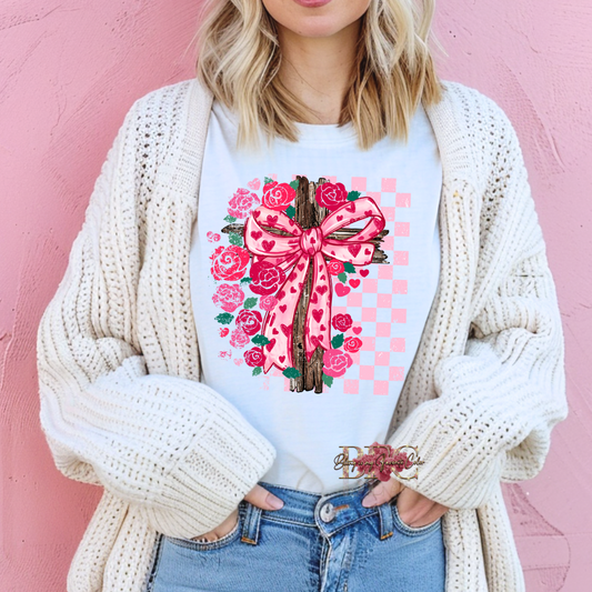 Faith/Cross / Bow, Roses, Retro