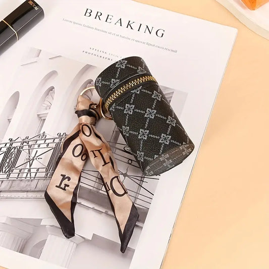 Cylinder Keychain Charm / Coin Purse / Lipstick Holder