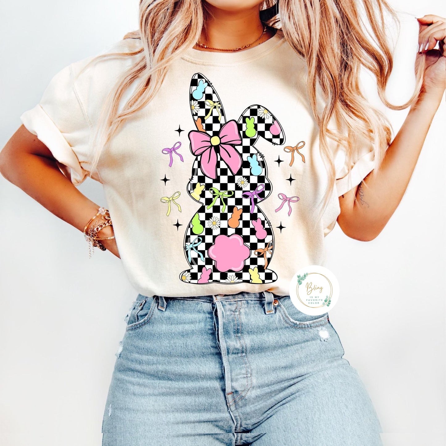 Checkered Bunny - Multi Colored