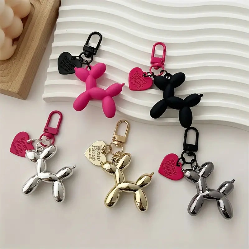 Balloon Dog Keychain Charm