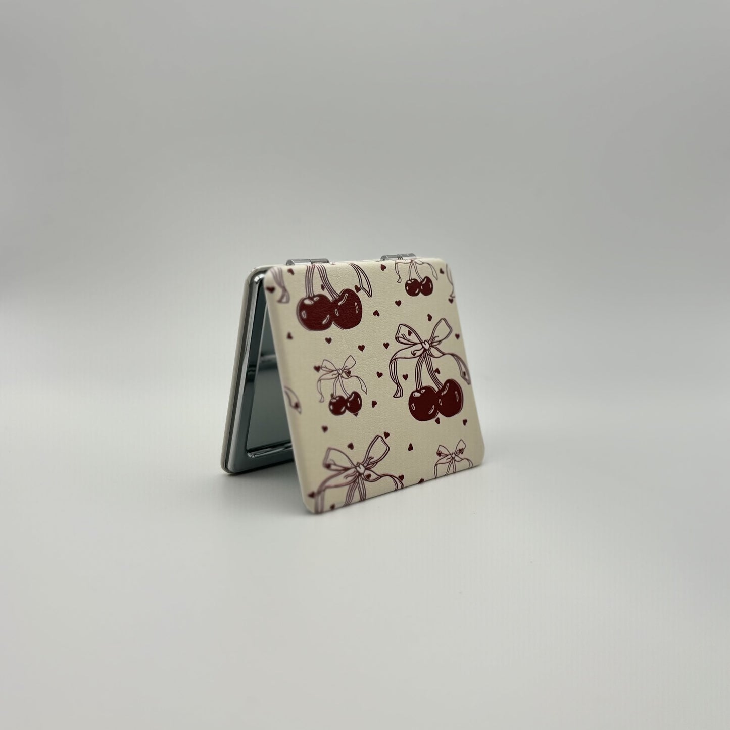 Compact Mirror - Cherry & Hearts