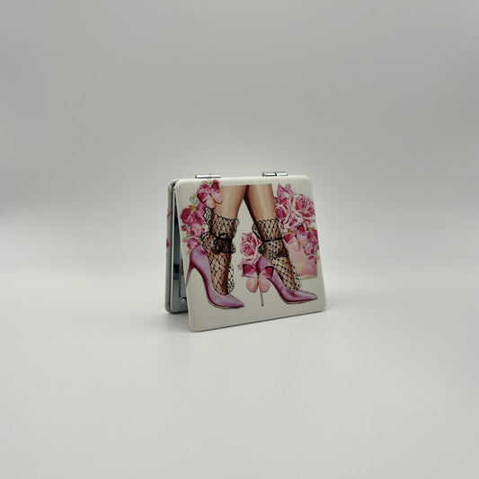 Compact Mirror - Pink High Heels