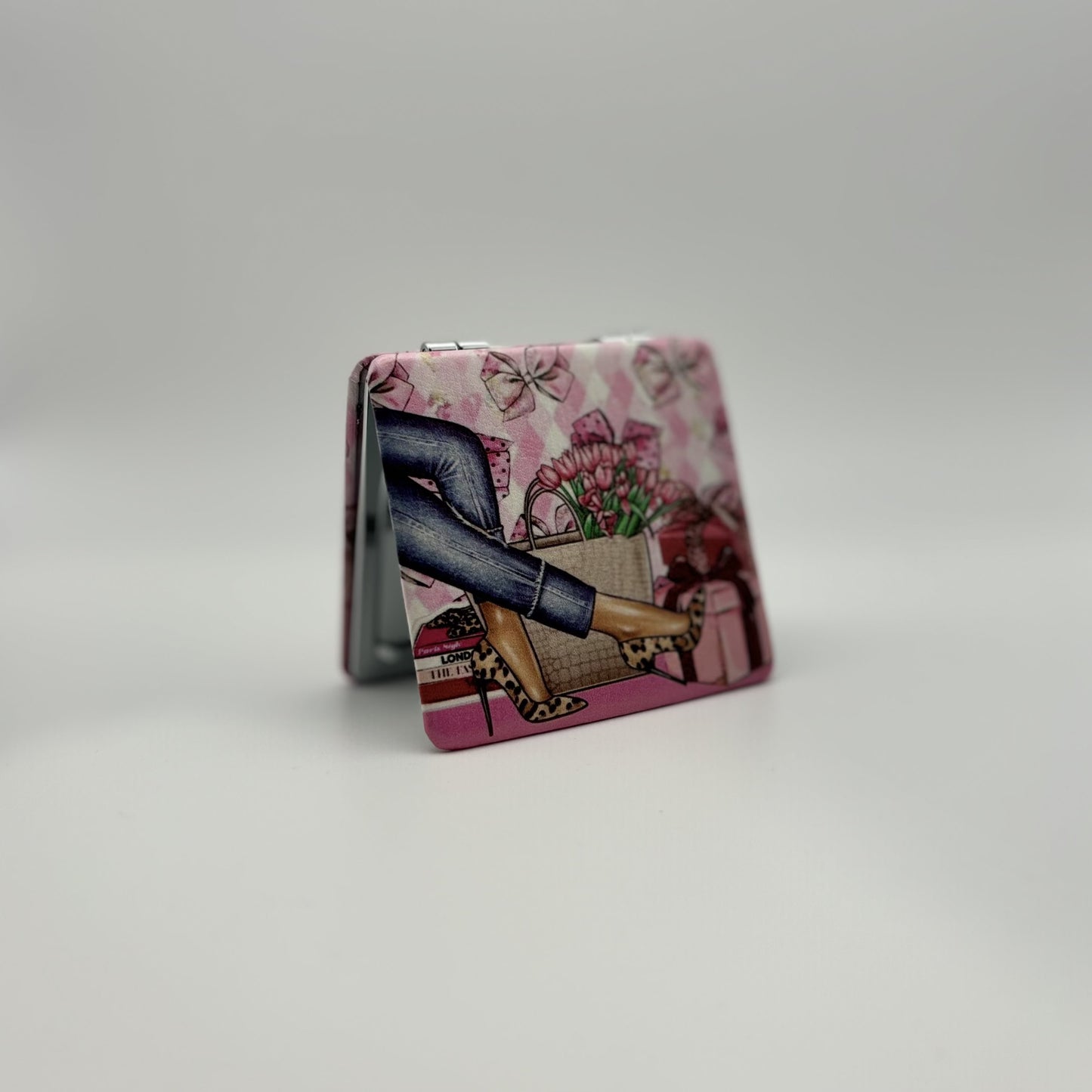 Compact Mirror - Leopard High Heels