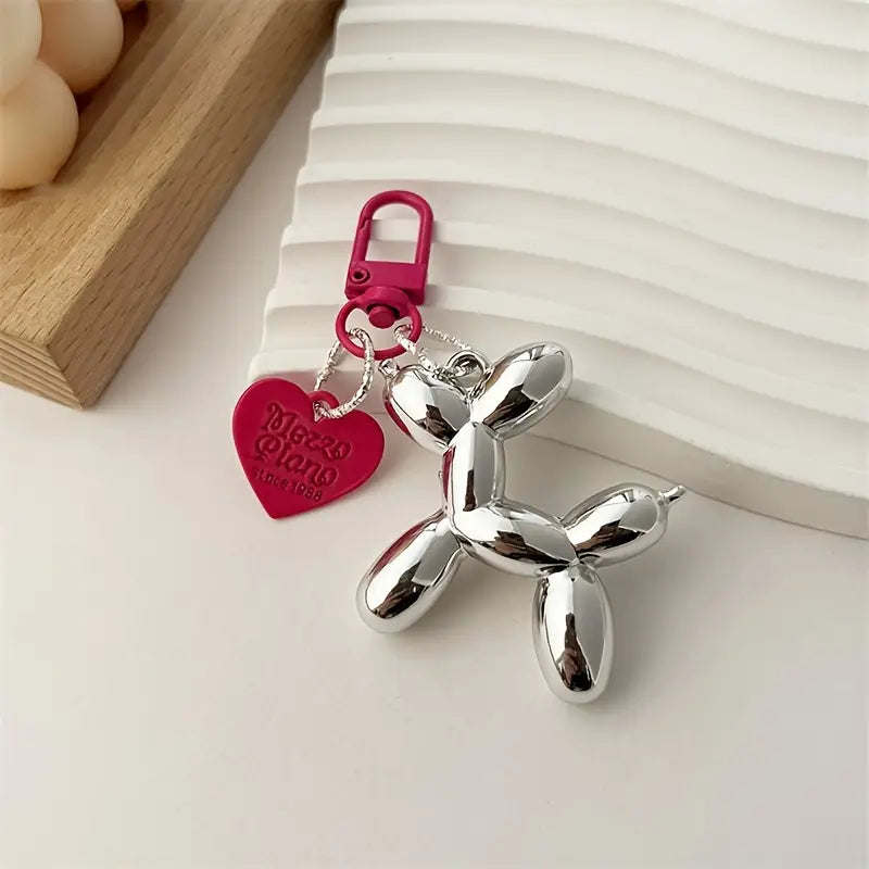 Balloon Dog Keychain Charm