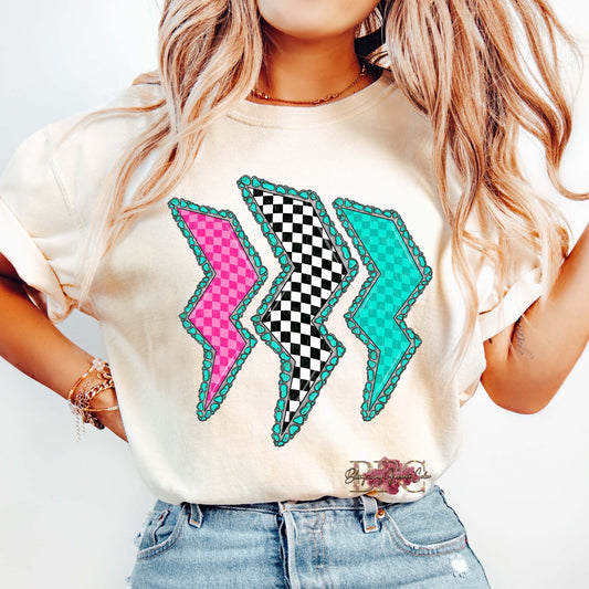 Turquoise Lightning Bolt