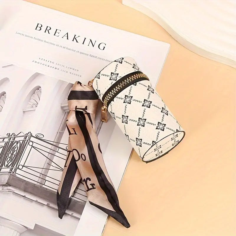 Cylinder Keychain Charm / Coin Purse / Lipstick Holder